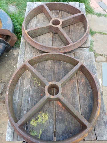 Pair antique cast - a, iron