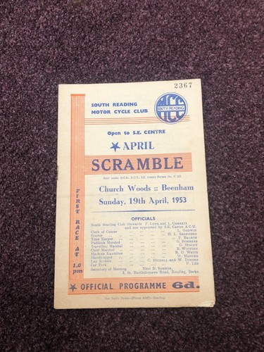Motor cycle racing scramble
