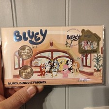 2024 Bluey & Friends Postal Numismatic Covers PNC $1 UNC Dollarbuck Coin