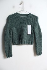 Womens Chunky Hand Knit Crop