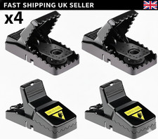 4x Reusable Mouse Traps | Quick & Humane Rat Catcher | Easy to Set & Clean