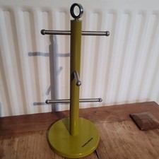 Dark Green and chrome Morphy Richards 6 arm Mug-Tree good condition