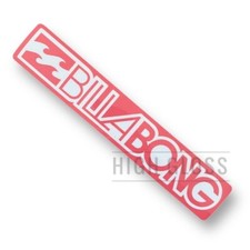 18cm Classic Billabong Surf Sticker - Orange/White - Surfboard Surfing Vanlife