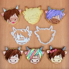 Highland Cow - 2pc Combo Cutter for Cookies, Sugarpaste, Fondant
