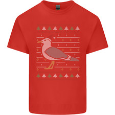 Christmas Seagull Xmas Pigeon Mens Light Cotton T-Shirt