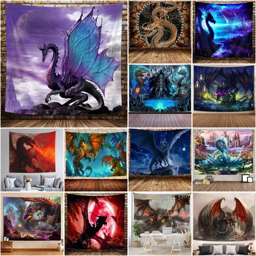 Large dragon tapestry wall - large,