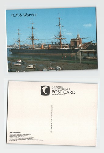 Postcard hms warrior royal - -,
