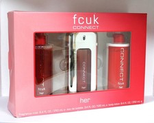 FCUK Connect Her EDT 100ml, Fragrance Mist 250ml and Body Lotion 250ml Gift Set