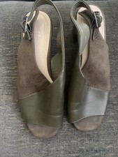 Evans Khaki Heel Heeled Women’s Shoes Size 7EEE Worn