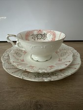 Vintage Schumann Bavaria Porcelain Tea Cup Trio c. 1918-1929 Excellent Condition