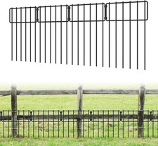 LIANTRAL Garden Fence 25 Pack, Animal Barrier Fence, No Dig Rustproof Metal Fen