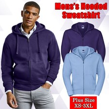 Mens Zipped Hooded Sweatshirt