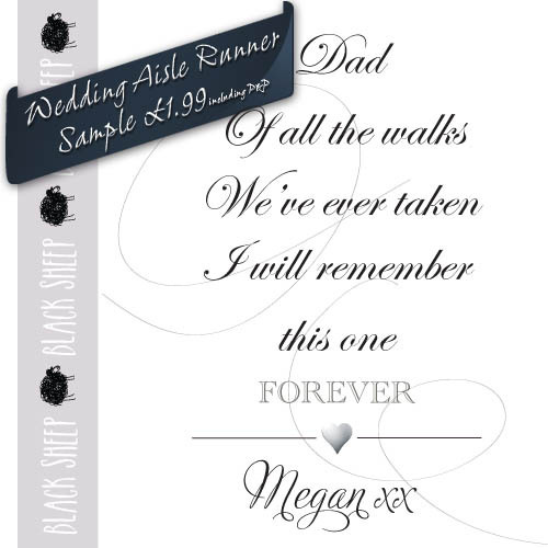 Personalised wedding aisle - personalised,