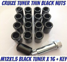 Alloy Wheel Black Tuner Nuts x