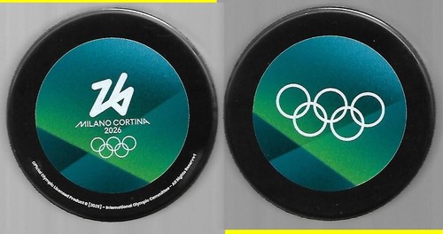 Ice hockey puck - ice, olympia