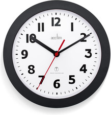 Acctim 74313 Parona, Black Radio Controlled Wall Clock