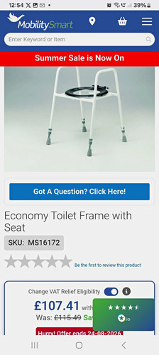 Toilet frame with seat - toilet,