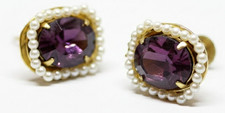 Earrings screw back antique - earrings,