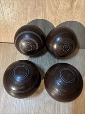Thomas Taylor Bowls Ltd Brown Lignoid  Size  2 Lawn Bowls Set With Bag
