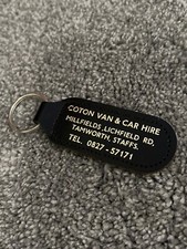 Coton Van & Car Hire Tamworth Keyring Vintage Reg
