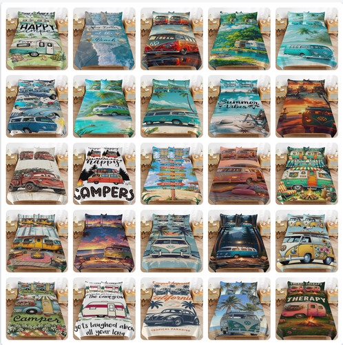 Beach camping scene camper van - scene,