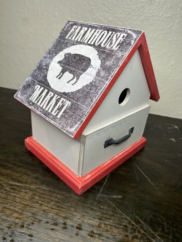 Wood wooden birdhouse barn - wood,