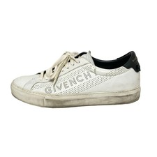 Auth GIVENCHY - White Black Leather Men's Sneakers