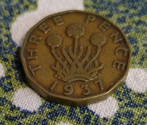 1937 three pence george - three,