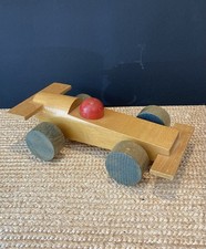 Wooden toy racing car - wooden, car,