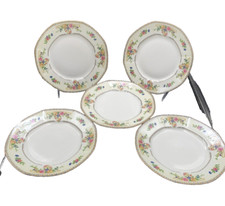 Set of 5 Jean Pouyat J. P. L. Limoges Porcelain Dinner Plates - Antique - EUC