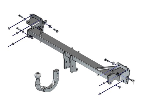 Towtrust swan neck - swan, towbar