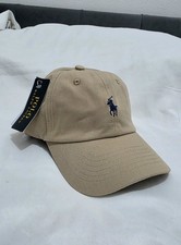 Ralph Lauren Baseball Unisex Cap - Beige/Navy - Brand New With Tags - Adjustable