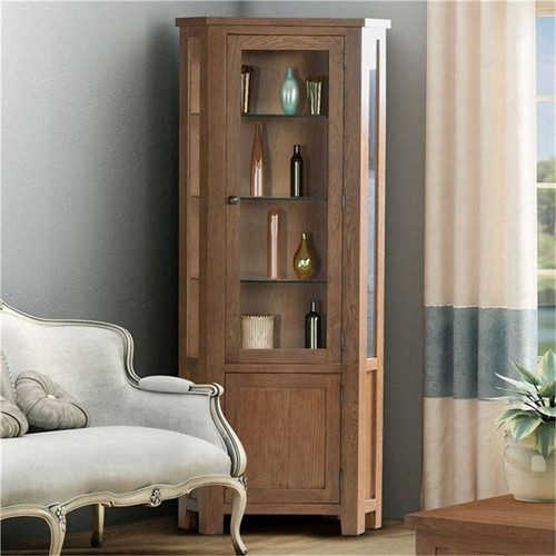 Rustic corner display cabinet - rustic,