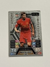 MATCH ATTAX 2013/14 13/14 STEVEN GERRARD SILVER LIMITED EDITION NO LE3S