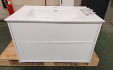TL2329  WHITESPACE CSS80W CHOICE 2 DRWR. VANITY UNIT, 80CM,  MATT WHITE & BASIN
