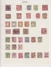 14 ALBUM PAGES OF MINT HINGED & USED STAMPS FROM GERMAN STATES REICH OCCUPATIONS