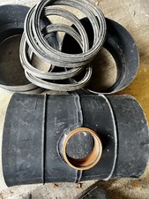 Twin Wall Drainage Pipe, 2 couplers , 1 T Junction 300mm - 110mm inlet