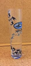 Rare Vintage Seaworld Sea World Dancing Orca Killer Whale Stem Glass Vase 7.5”