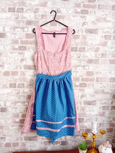 Divided pink blue dirndl - divided,