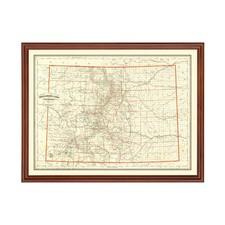 Old Map of Colorado 1884 -