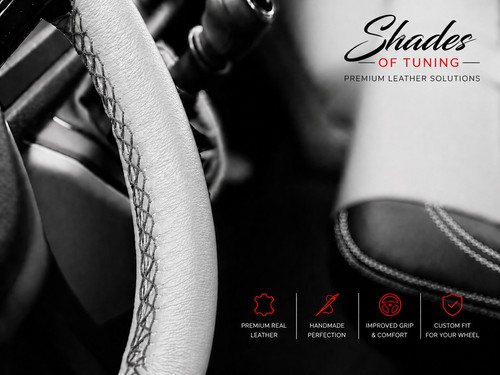 Leather steering wheel - leather,