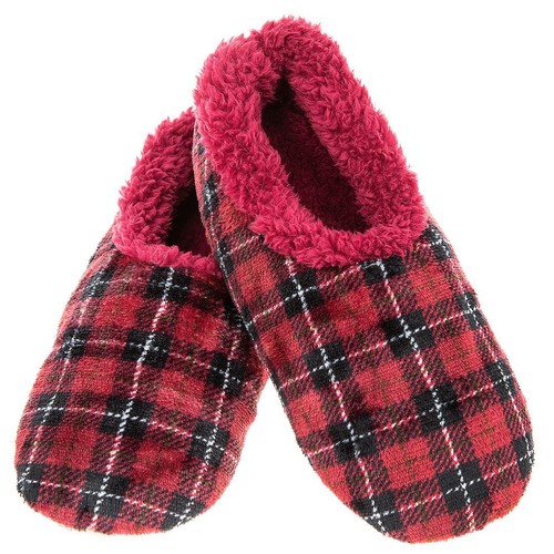 Snoozies men velour plaid - velour,
