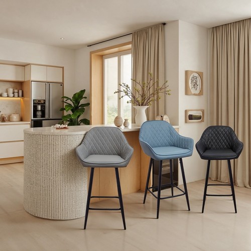Bar stool leather padded - bar,