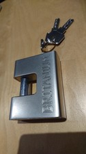 Britanium® BRP74 [Armoured] High Security Container Padlock - 74 mm, Silver 