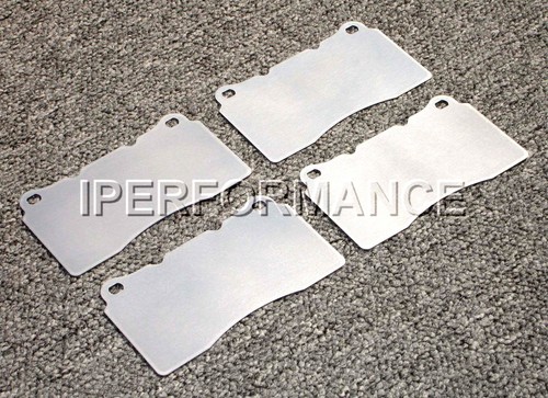 Titanium brake pad shim - titanium, heat