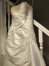 Wedding dress with train in Ivory by Benjamin Roberts  Size 14 