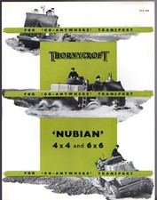 Thornycroft Nubian 4x4 & 6x6 1956-57 UK Market Foldout Sales Brochure 