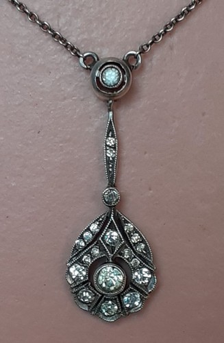 Silver and paste pendant - silver,