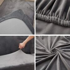 Velvet Replacement Sofa Seat Cushion Cover Stretch Couch Protector