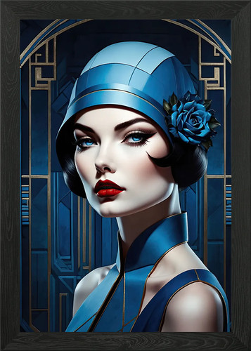 Art deco portrait beauty - art,